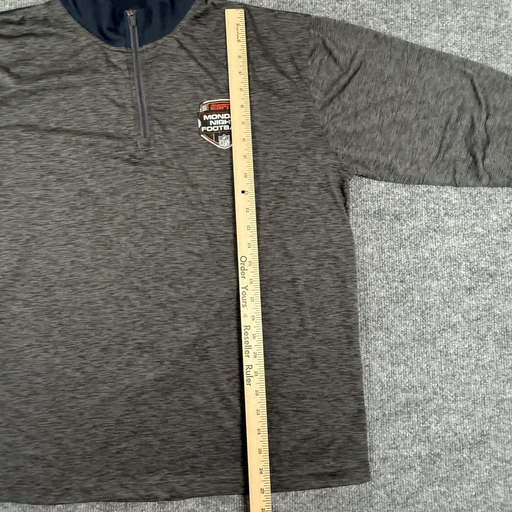 ESPN Monday Night Football Shirt Mens XL Gray NFL Football Quarter Zip Pullover - Picture 4 of 13